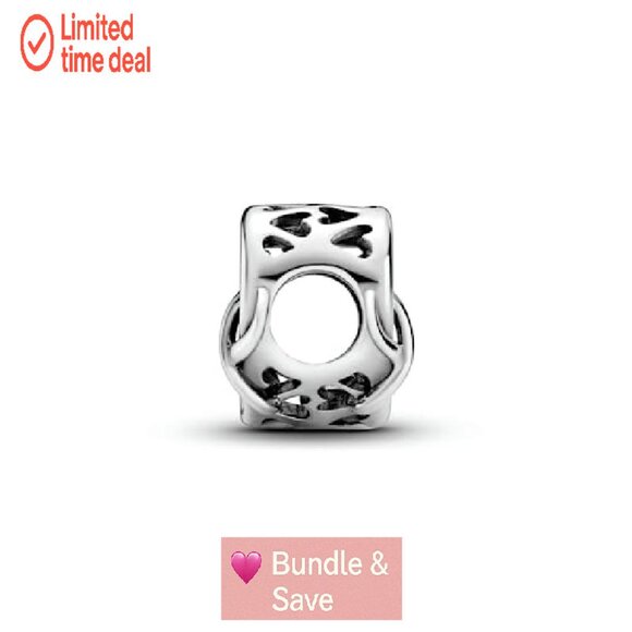 Sterling Silver Heart Charm Infinity Mom Jewelry Gift - Picture 5 of 5